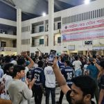 রাবি শিক্ষার্থীকে মারধরের অভিযোগ, রাজশাহী রেলস্টেশনে শিক্ষার্থীদের বিক্ষোভ